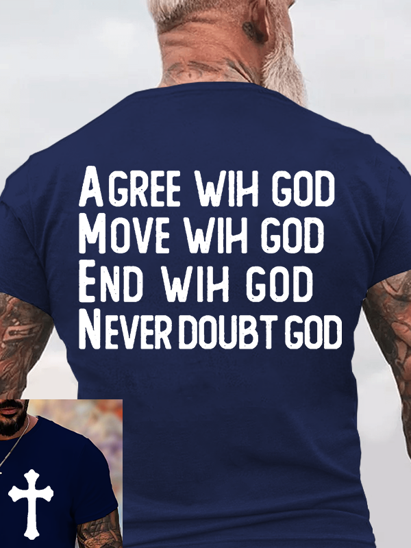 Amen Jesus God Christian Cotton T-Shirt