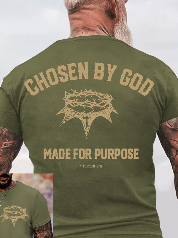 Chosen by God Jesus God Christian Cotton T-Shirt