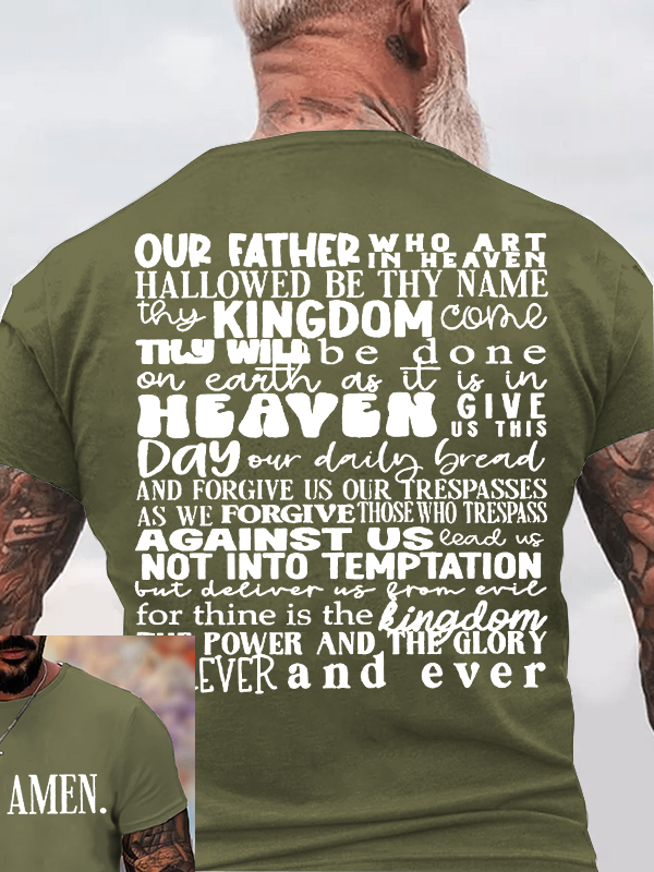 Amen Jesus God Christian Cotton T-Shirt