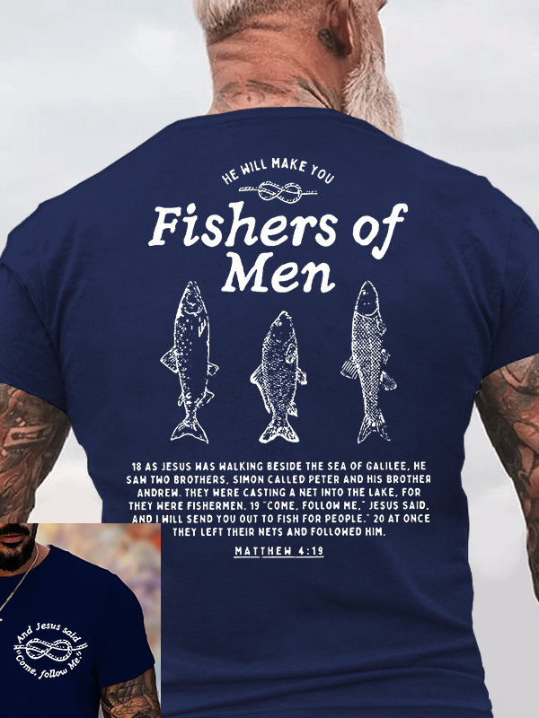 Fishers Of Men Christian Cotton T-Shirt