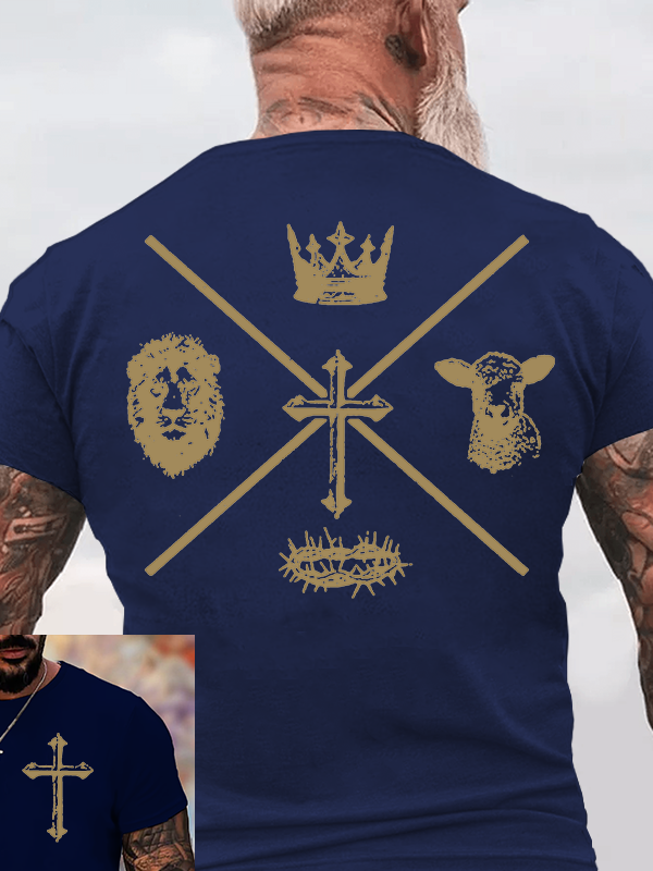 Faith Cross Jesus God Christian Cotton T-Shirt
