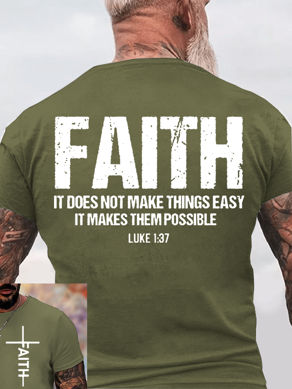 Faith Jesus God Christian Cotton T-Shirt