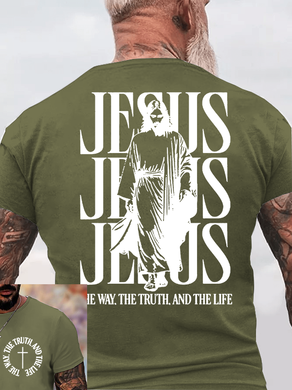 Jesus The Way The Truth And The Life Jesus God Christian Cotton T-Shirt