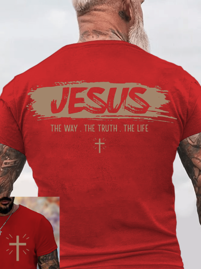 Jesus The Way The Truth The Life Jesus God Christian Cotton T-Shirt
