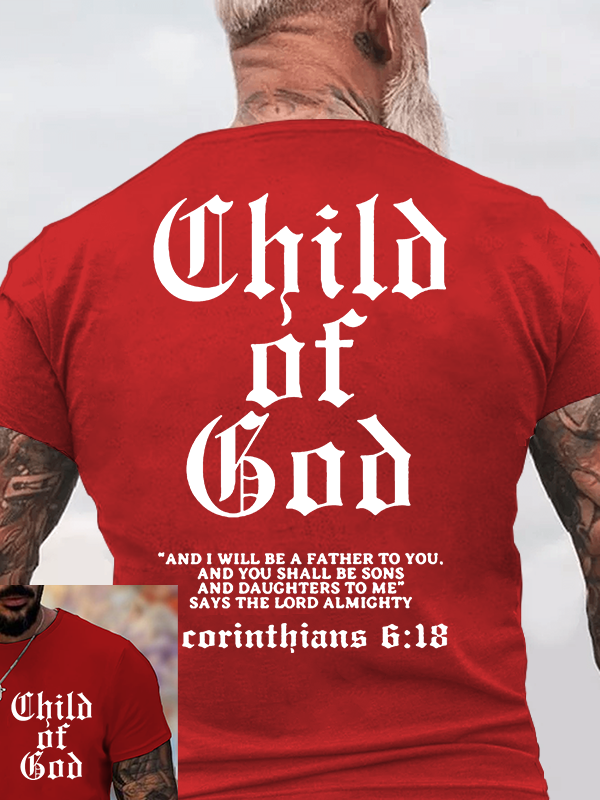 Child Of God Jesus God Christian Cotton T-Shirt