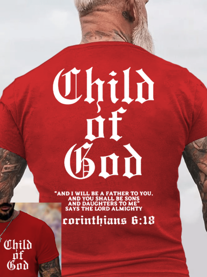 Child Of God Jesus God Christian Cotton T-Shirt