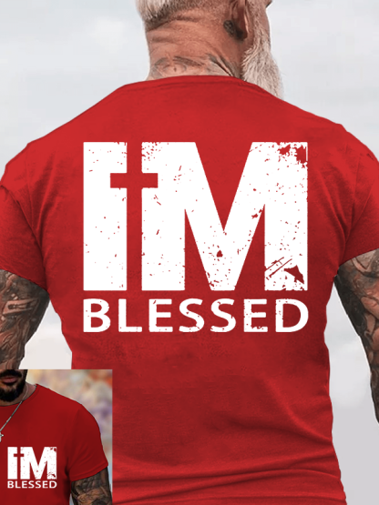 I'm Blessed Jesus God Christian Cotton T-Shirt