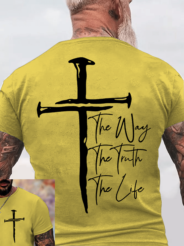 Jesus The Way The Truth The Life  Jesus God Christian Cotton T-Shirt