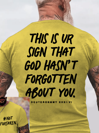 Not Forsaken Jesus God Christian Cotton T-Shirt