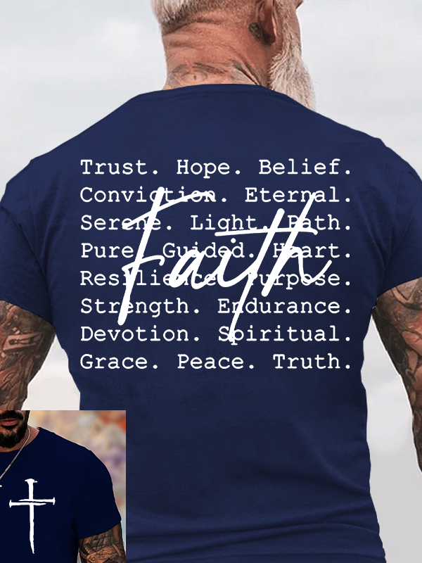Faith Jesus God Christian Cotton T-Shirt
