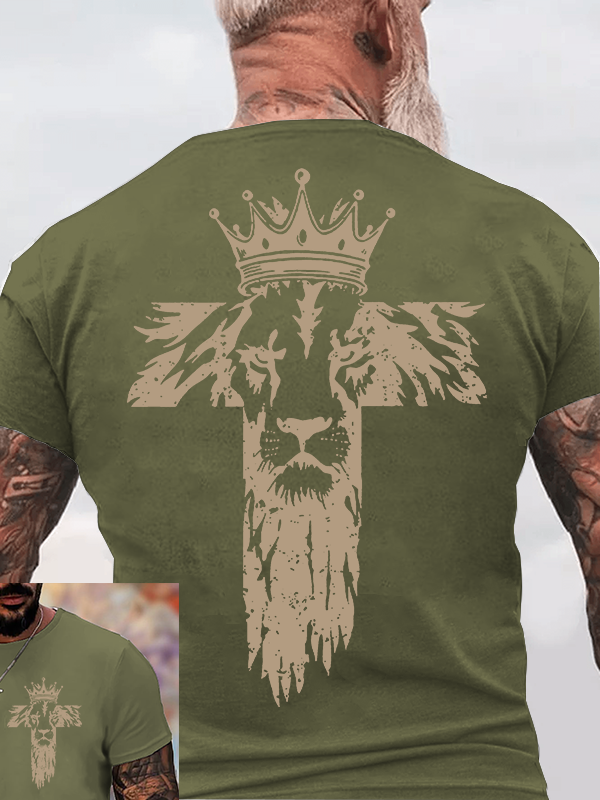 King of Kings Jesus God Christian Cotton T-Shirt