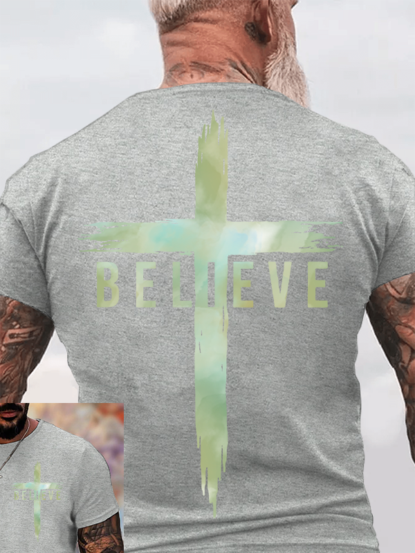 Believe Jesus God Christian Cotton T-Shirt