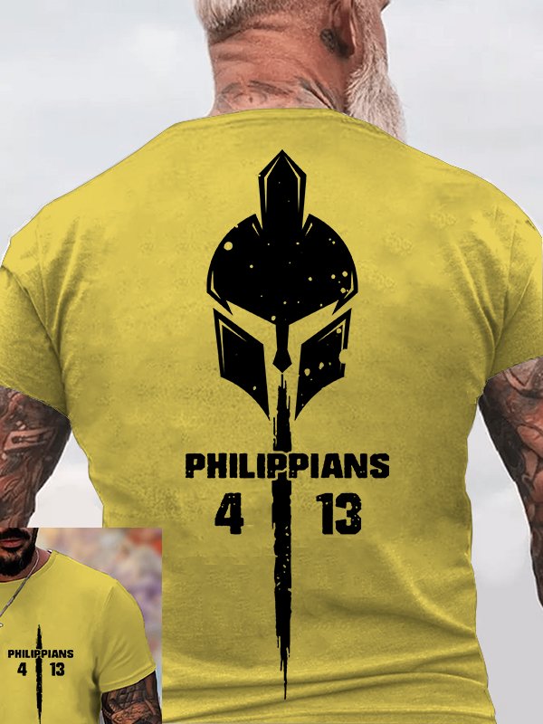 Philippians 4:13 Jesus God Christian Cotton T-Shirt