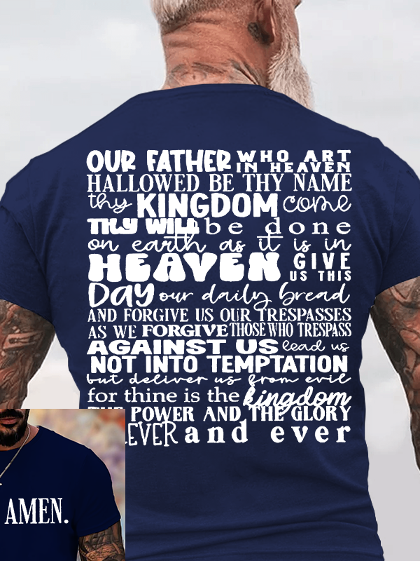 Amen Jesus God Christian Cotton T-Shirt