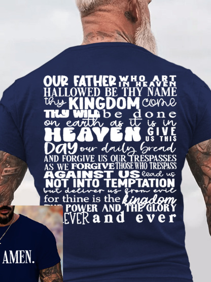 Amen Jesus God Christian Cotton T-Shirt