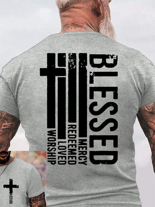 Blessed Jesus God Christian Cotton T-Shirt