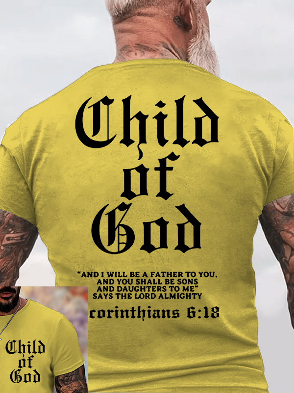 Child Of God Jesus God Christian Cotton T-Shirt