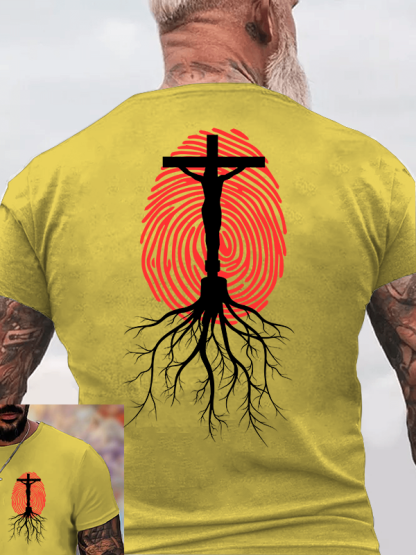 Lifeprint Faith Tree Jesus God Christian Cotton T-Shirt