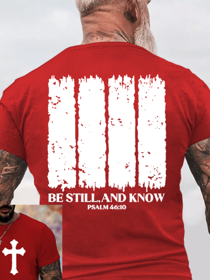 Be Still, And Know Jesus God Christian Cotton T-Shirt