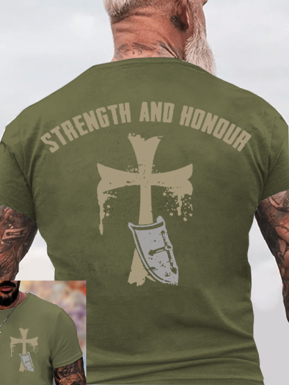 Strength and Honour Jesus God Christian Cotton T-Shirt