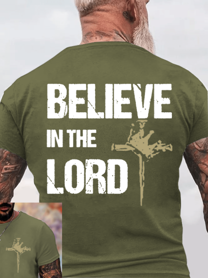 Believe In The Lord Jesus God Christian Cotton T-Shirt