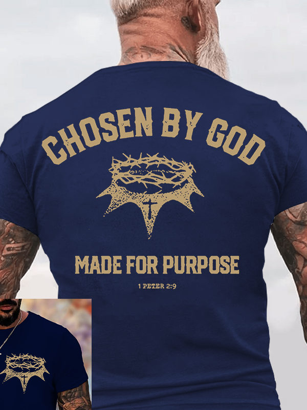 Chosen by God Jesus God Christian Cotton T-Shirt