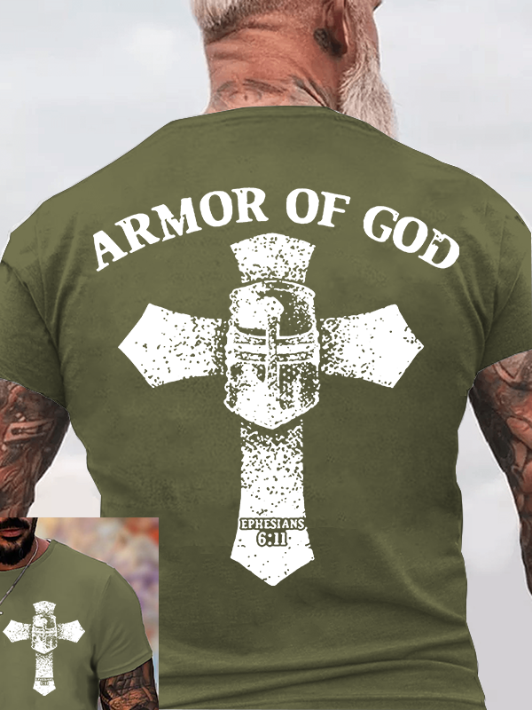 Armor of God Jesus God Christian Cotton T-Shirt