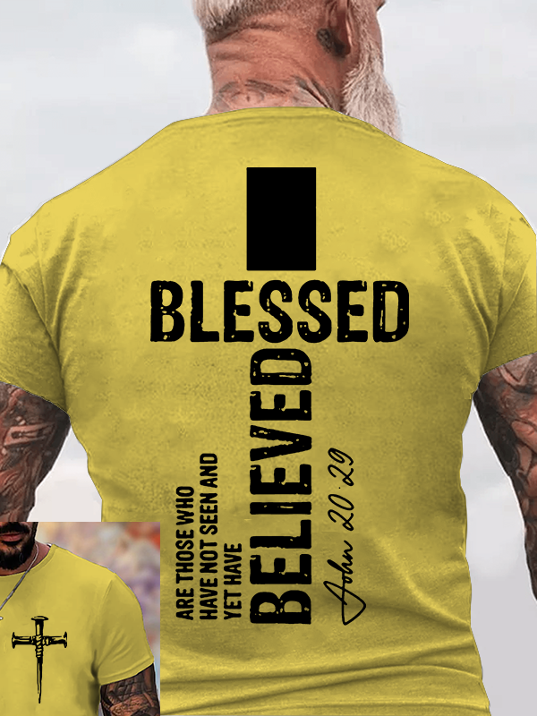 Blessed Jesus God Christian Cotton T-Shirt
