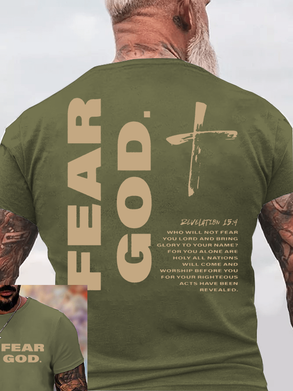 Fear God Jesus God Christian Cotton T-Shirt
