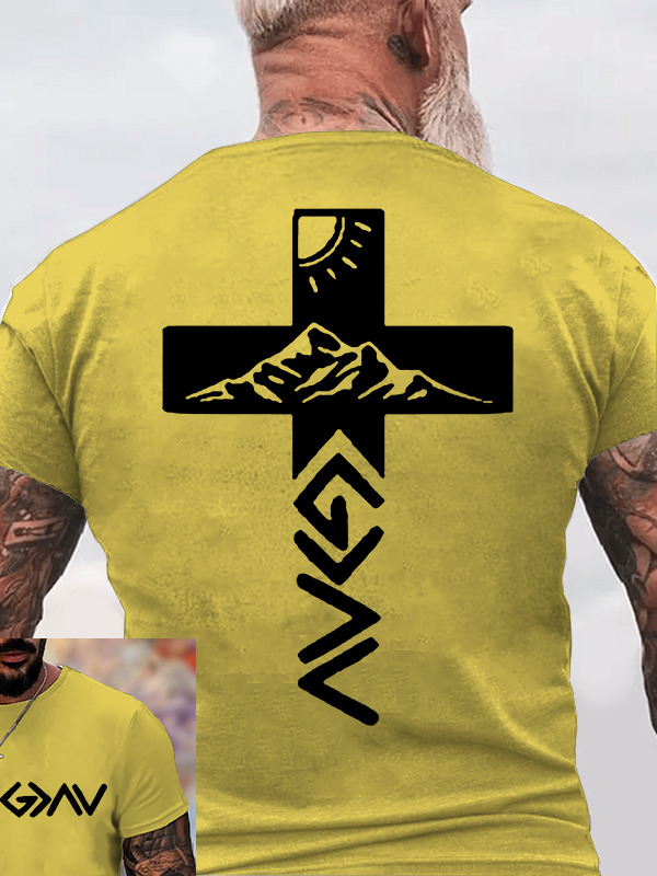 God is Greater than the Highs & Lows Jesus God Christian Cotton T-Shirt