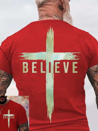 Believe Jesus God Christian Cotton T-Shirt