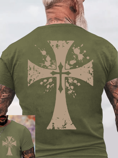 Cross Jesus God Christian Cotton T-Shirt