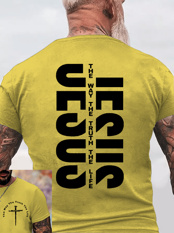 Jesus The Way The Truth The Life Jesus God Christian Cotton T-Shirt