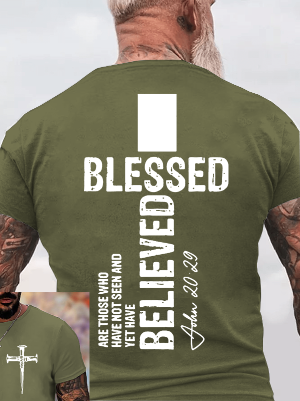Blessed Jesus God Christian Cotton T-Shirt