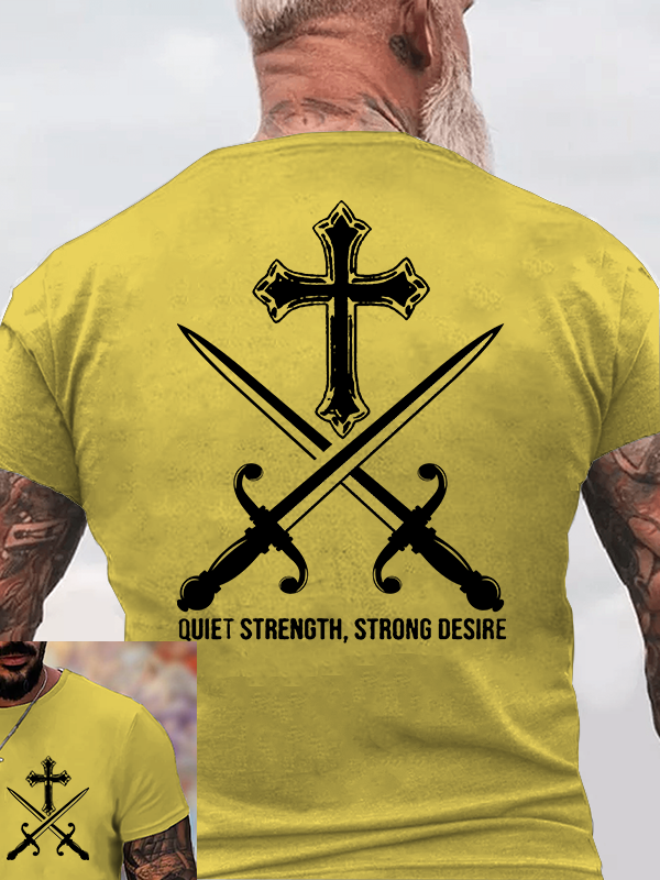 Quiet Strength, Strong Desire Jesus God Christian Cotton T-Shirt