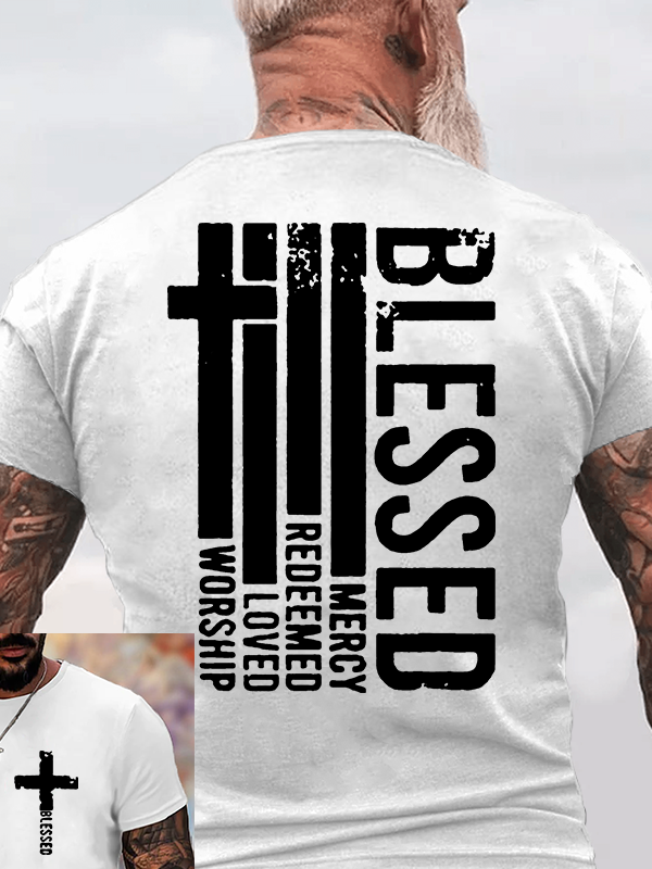 Blessed Jesus God Christian Cotton T-Shirt