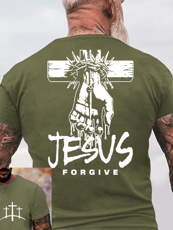 Jesus Forgive Jesus God Christian Cotton T-Shirt