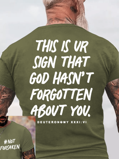 Not Forsaken Jesus God Christian Cotton T-Shirt