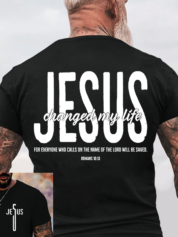 Man Of God Husband Dad Jesus God Christian Cotton T-Shirt