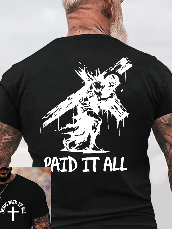 Man Of God Husband Dad Jesus God Christian Cotton T-Shirt