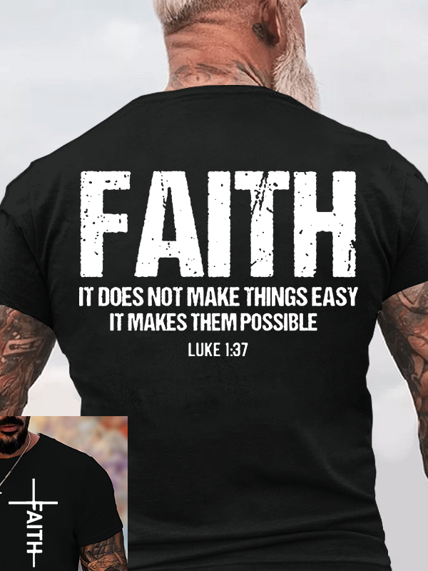 Faith Jesus God Christian Cotton T-Shirt