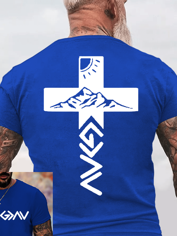 God is Greater than the Highs & Lows Jesus God Christian Cotton T-Shirt