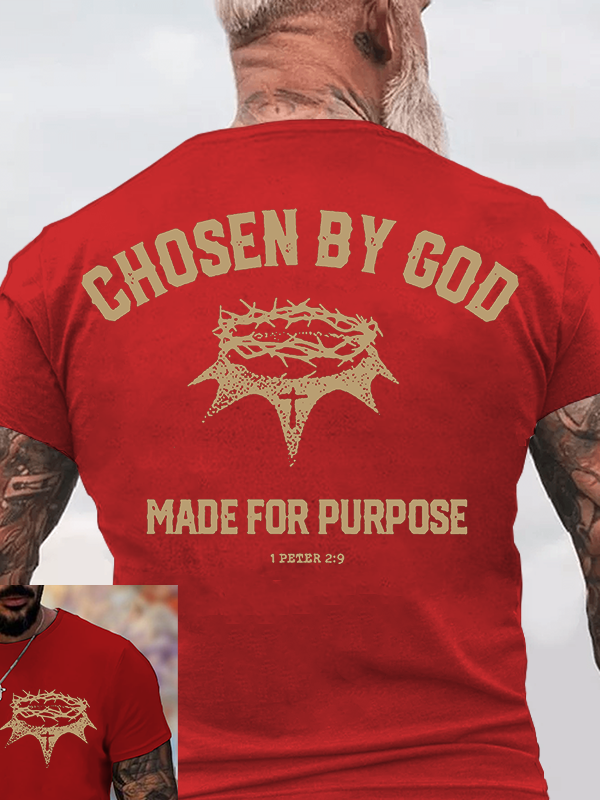 Chosen by God Jesus God Christian Cotton T-Shirt