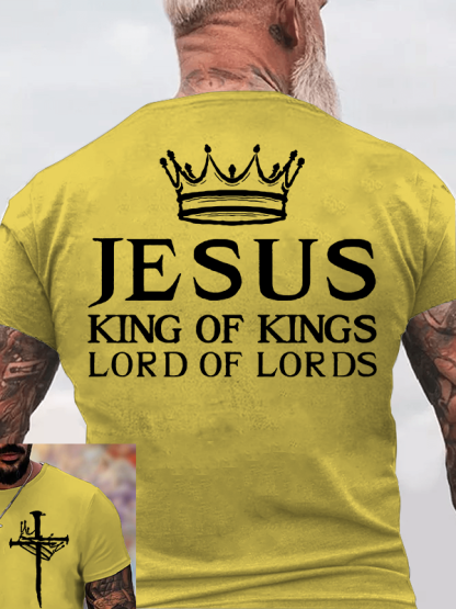 King and Lord  Jesus God Christian Cotton T-Shirt