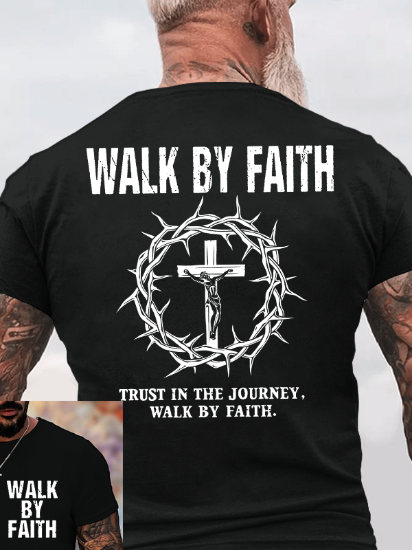 Man Of God Husband Dad Jesus God Christian Cotton T-Shirt