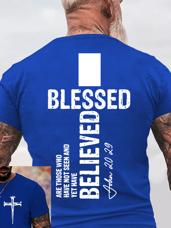 Blessed Jesus God Christian Cotton T-Shirt