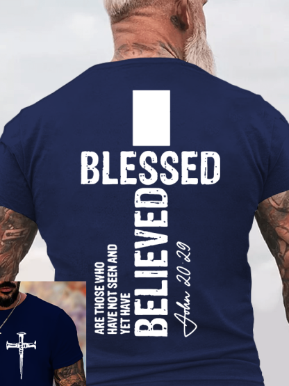 Blessed Jesus God Christian Cotton T-Shirt