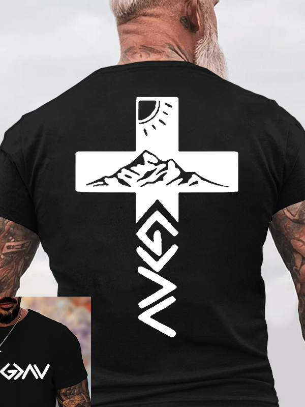 God is Greater than the Highs & Lows Jesus God Christian Cotton T-Shirt