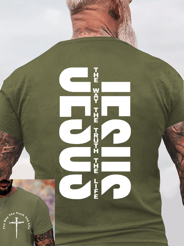 Jesus The Way The Truth The Life Jesus God Christian Cotton T-Shirt
