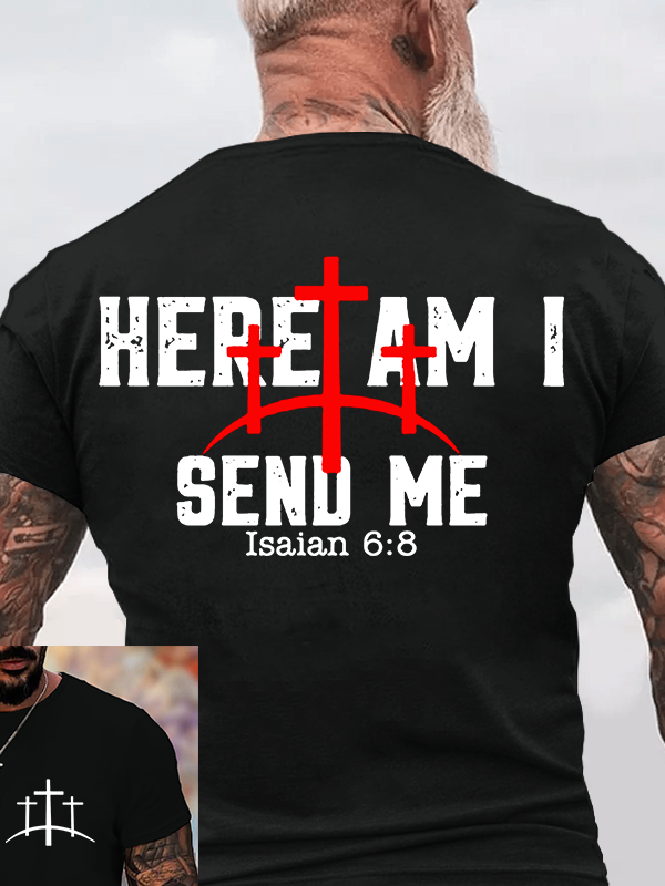Man Of God Husband Dad Jesus God Christian Cotton T-Shirt
